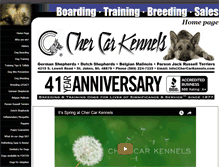 Tablet Screenshot of chercarkennels.net